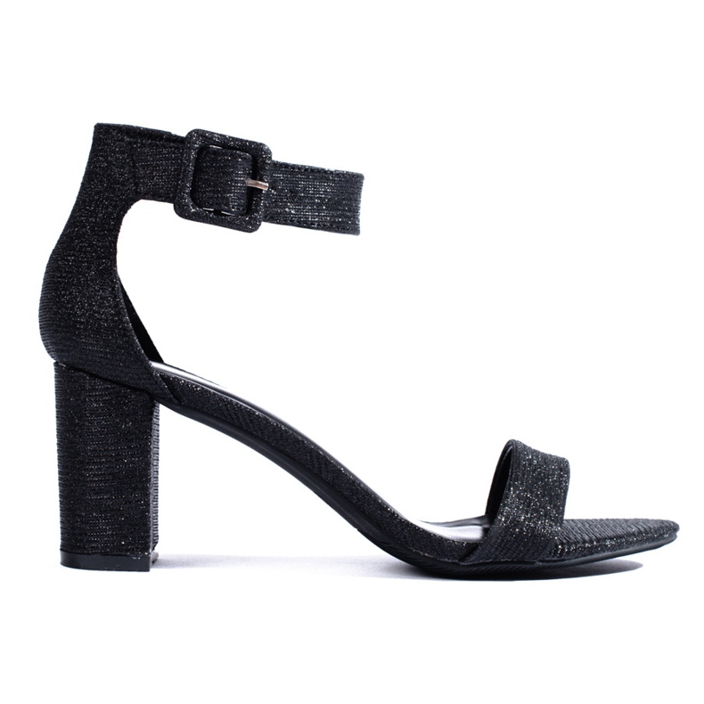 Crne svjetlucave sandale iz Sheloveta crno