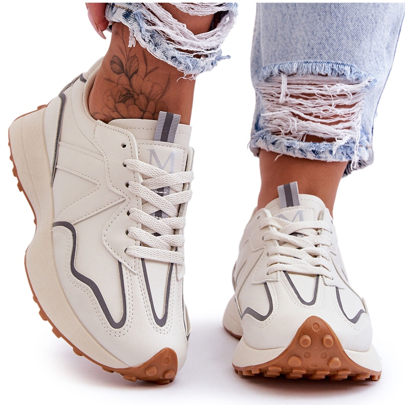 FJ1 Ženske sportske cipele Bež Faro bijela