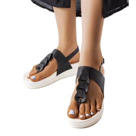 Crne sandale na klin od Castelletto crna