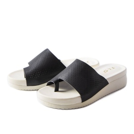 Crne sandale na klin iz Monferrata crna