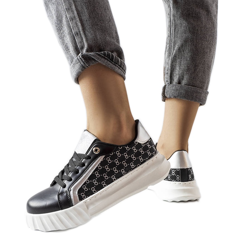 Crne Giuseppe tenisice s platformom crno