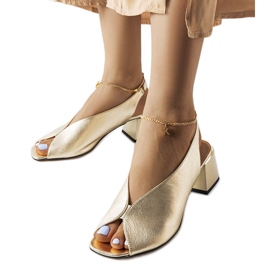 Karino sandale od zlatnog bloka zlatni