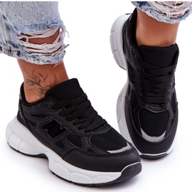 FG2 Modne ženske sportske cipele s mrežicom crne Venice crna