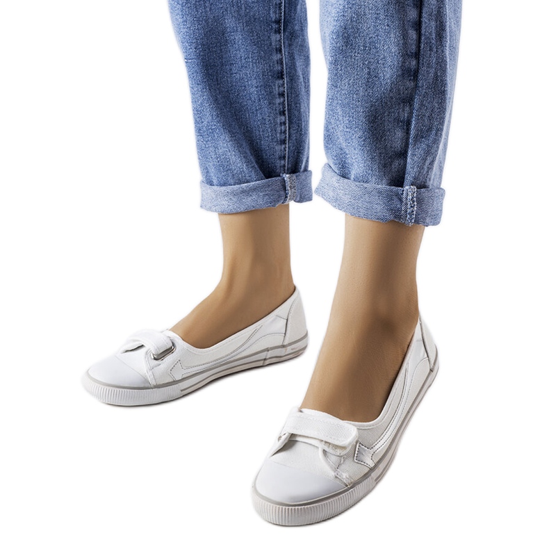 Inna Bijele tekstilne tenisice iz Winifred 8826 White crvena