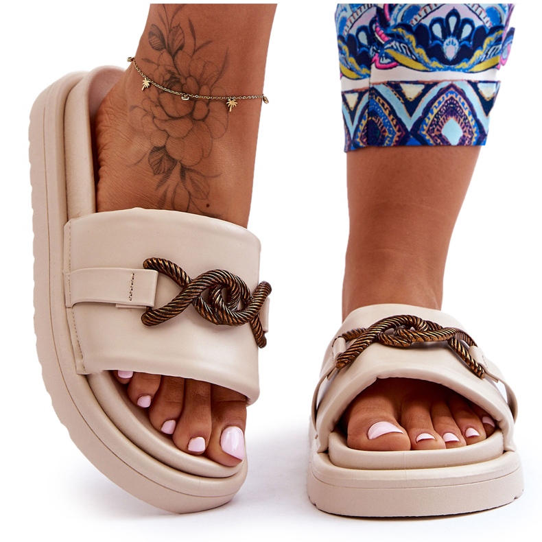 Ženske sandale s Verso bež boje