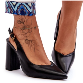 Klasične Peep Toe Pumps Black My Love crna