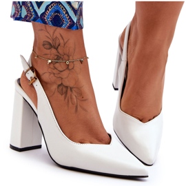 Klasične Peep Toe Pumps White My Love bijela