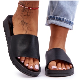 Klasične ženske tobogane crne boje Rolien crna