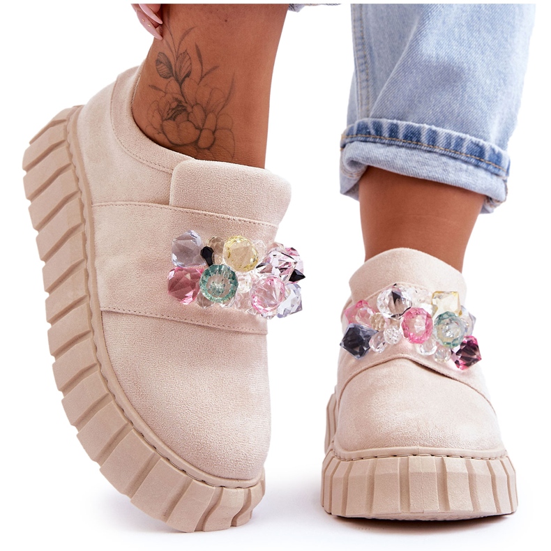 PS1 Modne natikače s bež ukrasom Desire