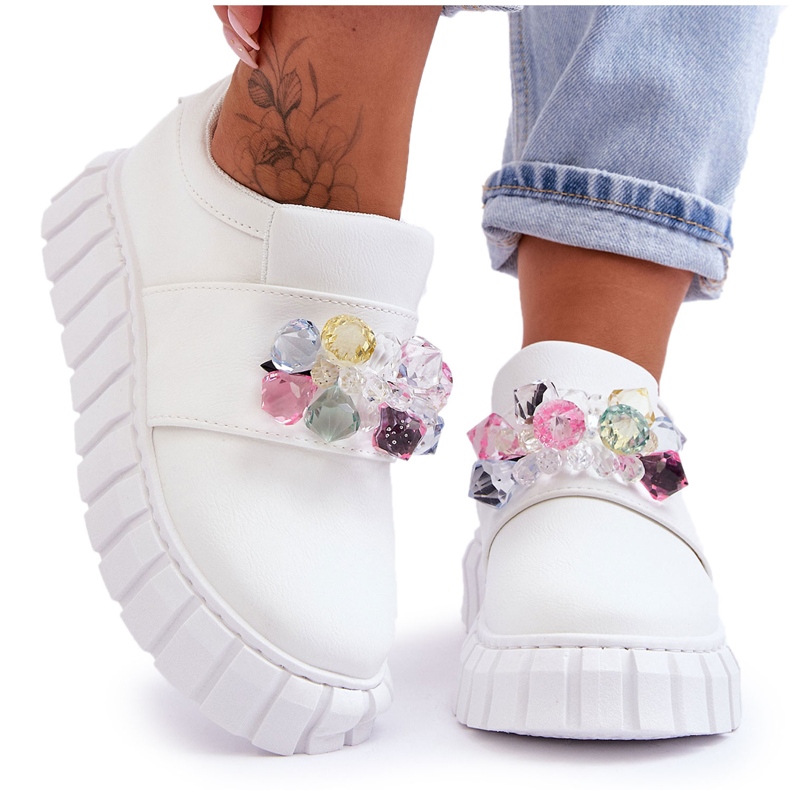 PS1 Moderne sportske cipele s bijelim ukrasom Desire bijela