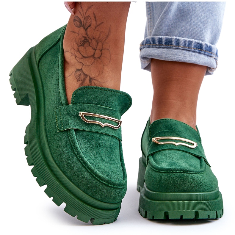 PS1 Ženske natikače od brušene kože Green Pure Love zelena