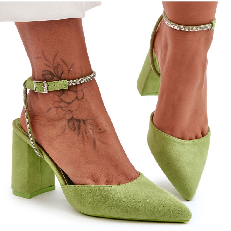 Antilop cipele s ukrasnom trakom Green Lirosa zelena