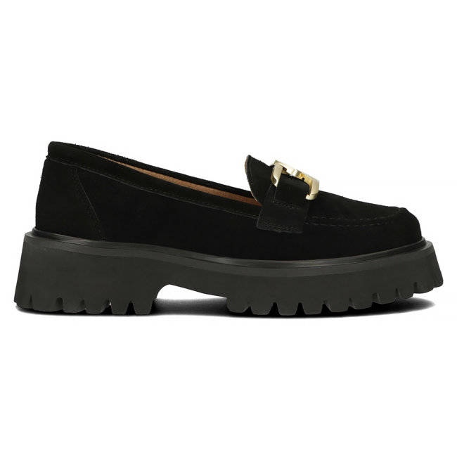 Filippo DP4916 kožne antilop mokasine na platformu crne boje crno