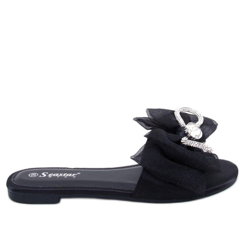 Seastar Monique crne papuče s mašnom crno