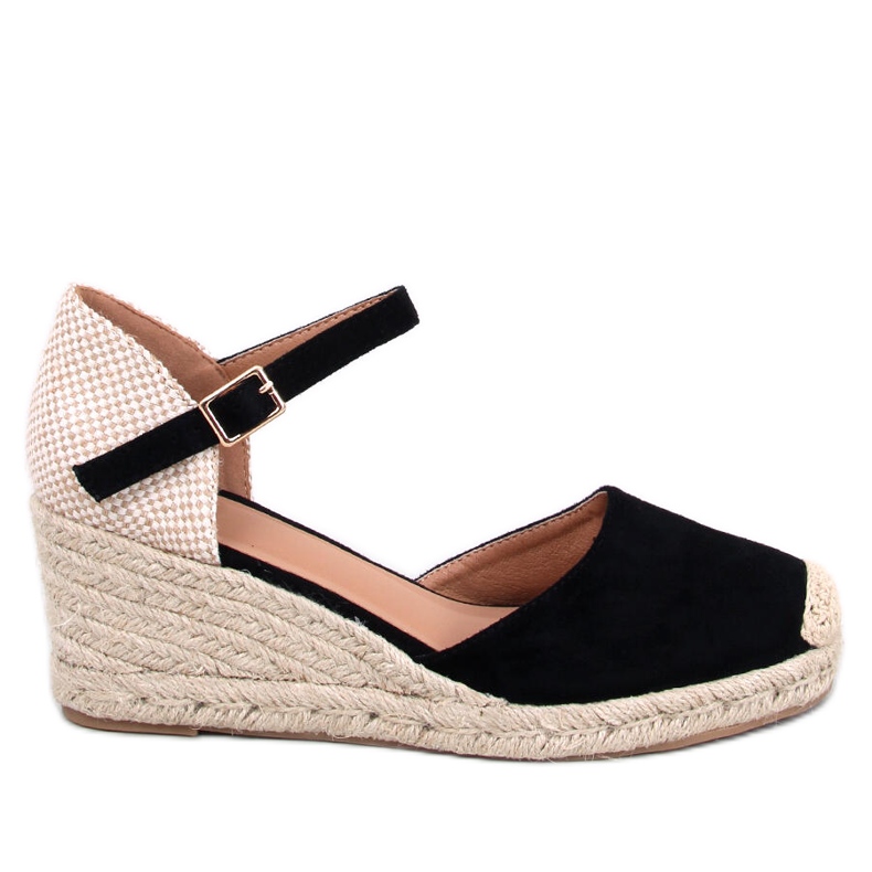 Platten crne wedge espadrile crno