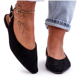 PS1 Kenra ženske crne balerinke od brušene kože crna