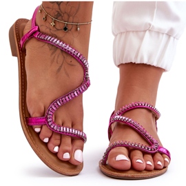 Ružičaste ženske natikače s ukrasima Hayen ružičasta