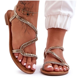 Ženske natikače Gold Hayen zlatni