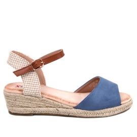 Eakes Blue wedge sandale s espadrilama plava