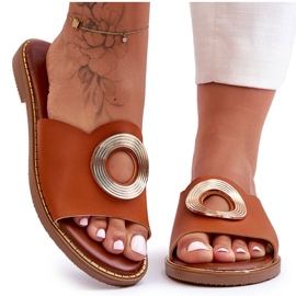 Ženske sandale s okruglim ukrasom Camel Donatel smeđa