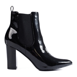 Shelovet lakirane crne čizme na petu crna