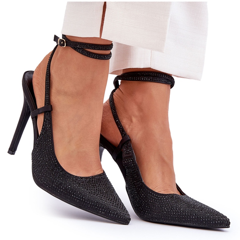 Klasične igle ukrašene cirkonima Black Guda crno