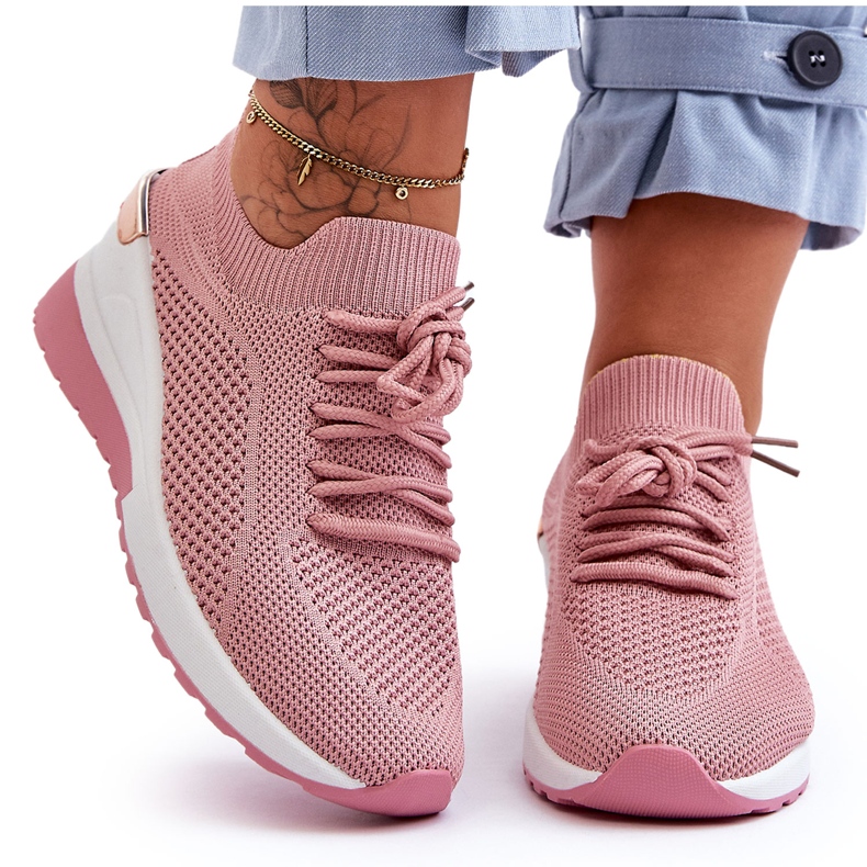 PG1 Sportske cipele na natikače od tkanine Ružičasta Visconti Wedge