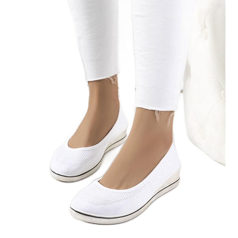 Loane bijele tenisice na wedge bijela