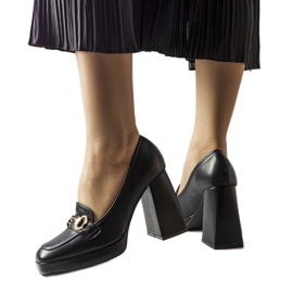 Crne salonke na geometrijskom bloku iz Blaissa crno