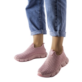 Svijetlo ružičaste sportske slip-on tenisice iz Obenora ružičasta