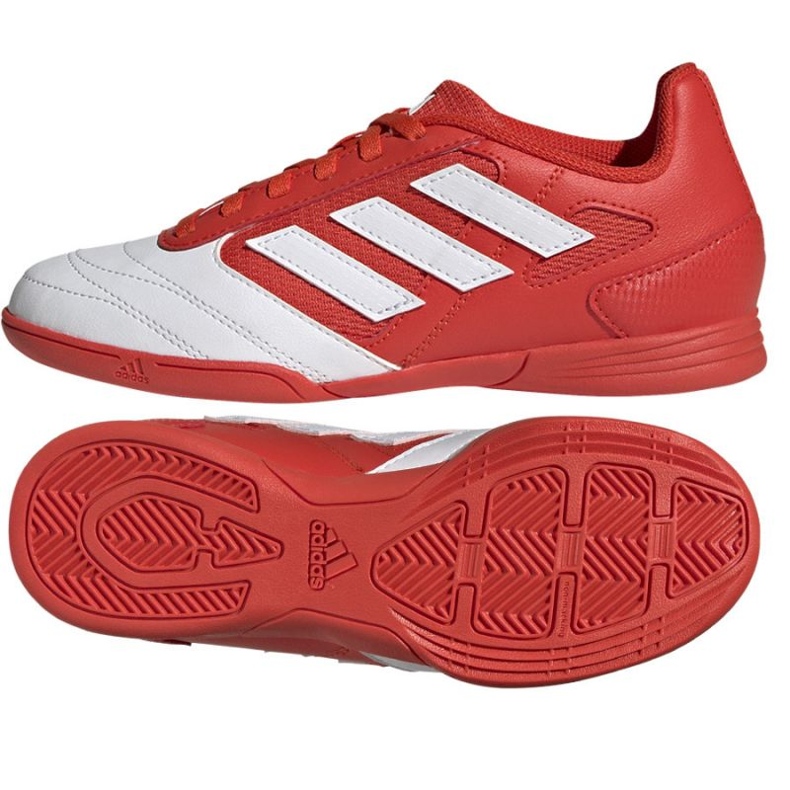 Cipele adidas Super Sala In Jr IE1552 raznobojna naranče i crvene