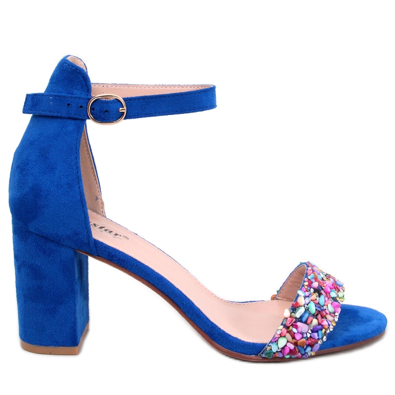 Sandale s kamenom petom Valentine Blue plava