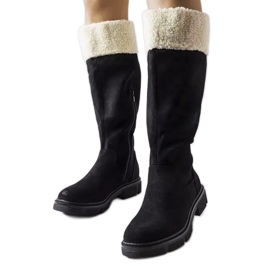 Crne Erin čizme od eko antilop kože crna