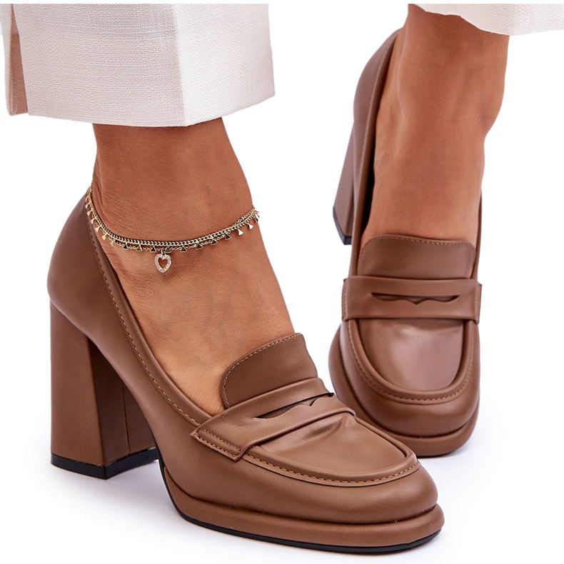 PS1 Moderne salonke na petu Brown Florence smeđa