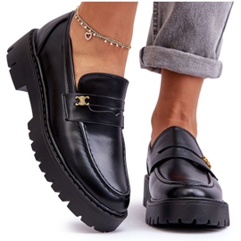 PS1 Kožne mokasine s crnim Esperta ukrasom crna