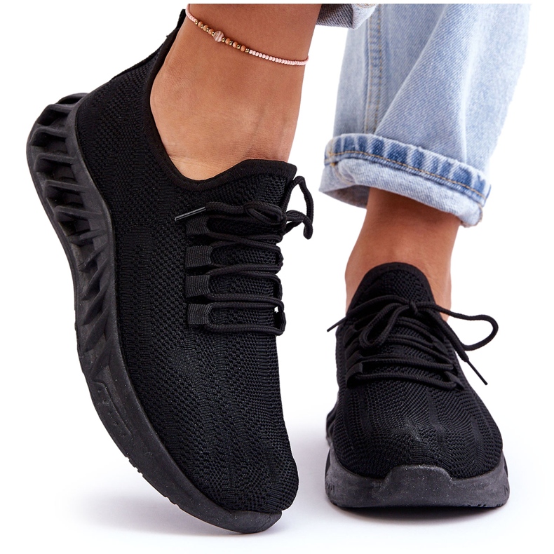 PG1 Ženske slip-on tekstilne tenisice crne Venett crno