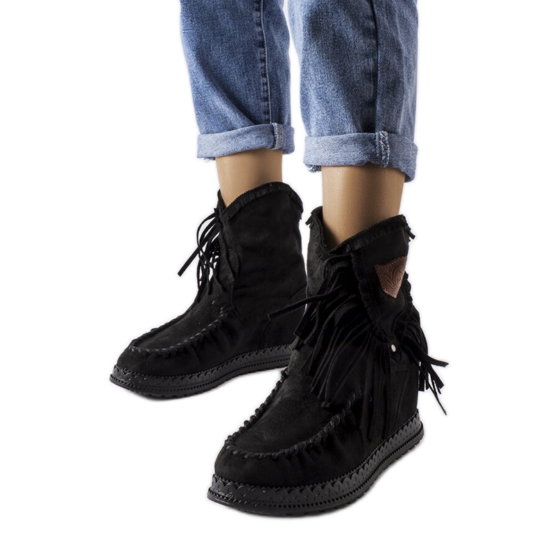 Inna Crne čizme na klin iz Giudice crno