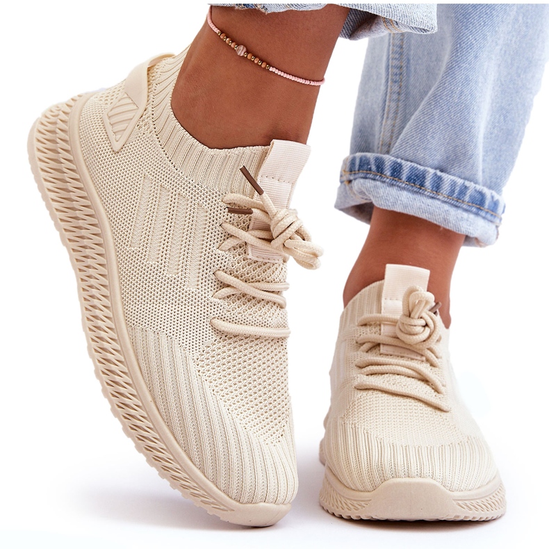 PG1 Ženske tekstilne natikače Bež Zauna