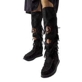 Inna Crne čizme na klin iz Cascie crna