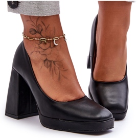 Cipele na masivnu petu Black Rosalia crna