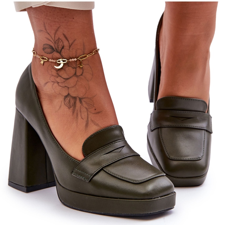 Alisa Green cipele s visokom petom zelena