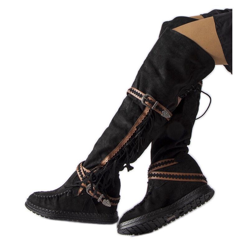 Inna Novell crne čizme na klin crno