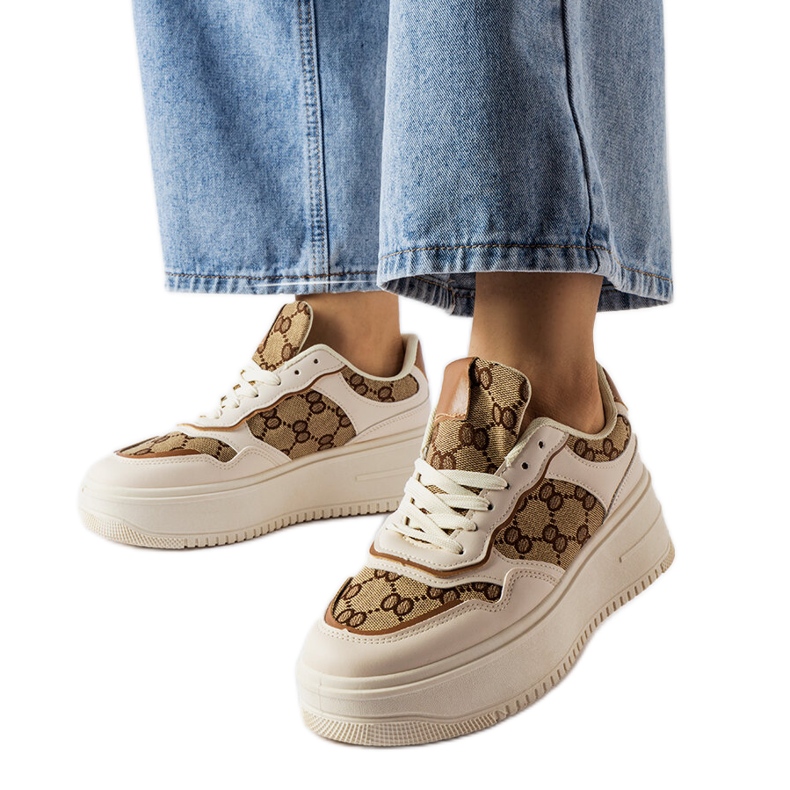 Inna Bež tenisice ukrašene monogramom Conte