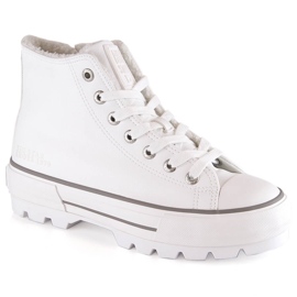 Tenisice izolirane na platformu bijele Big Star MM274037 bijela