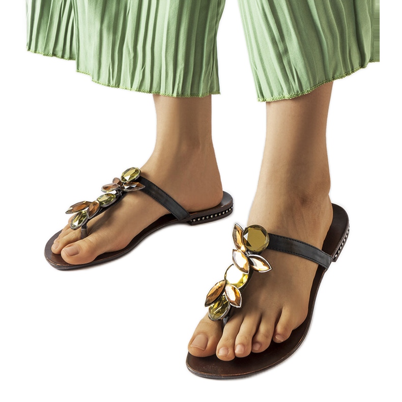 Crne elegantne japanke iz Zarattinija crno