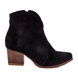 Lewski Shoes Kaubojske čizme od brušene kože Leewski EV28 crne crno