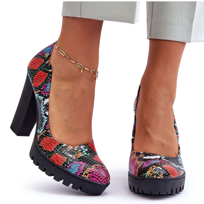 Kožne cipele na petu Maciejka 02629-56 višebojne raznobojna