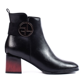 W. Potocki Crne ženske čizme na stup Potocki crna