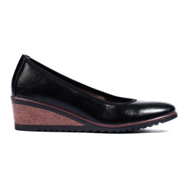 Elegantne crne cipele na klin od Potockija crna