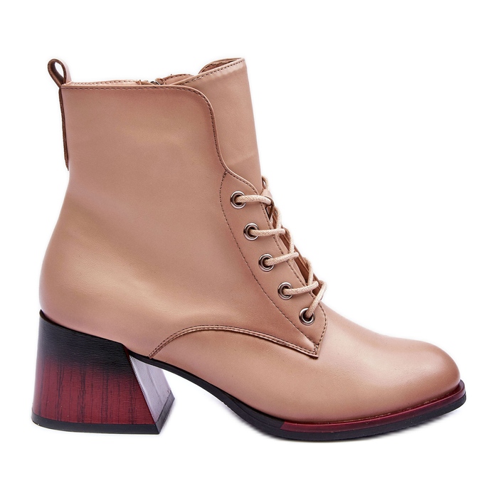 Vinceza Bež Luloshe čizme na visoku petu